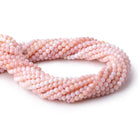 4mm Pink Peruvian Opal Plain Round Beads 16 inch 100 pieces - Beadsofcambay.com