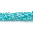 4mm Pool Blue Apatite Faceted Rondelle Beads 18 inch 220 pieces - Beadsofcambay.com