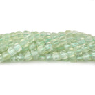 4mm Prehnite micro faceted cubes 12 inch 80 beads - Beadsofcambay.com