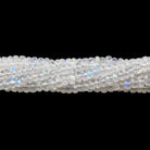 4mm Rainbow Moonstone Faceted Rondelle Beads 10 inch 105 beads AAA - Beadsofcambay.com