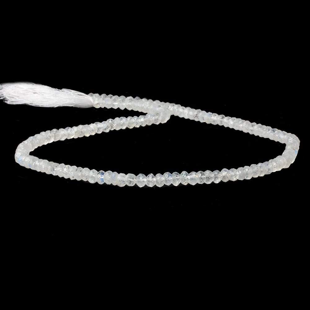 4mm Rainbow Moonstone Faceted Rondelle Beads 14 inch 110 pieces - Beadsofcambay.com