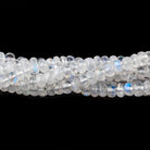 4mm Rainbow Moonstone Plain Rondelle Beads 16 inch 142 pieces AA - Beadsofcambay.com