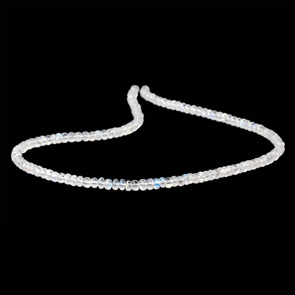 4mm Rainbow Moonstone Plain Rondelle Beads 16 inch 142 pieces AA - Beadsofcambay.com