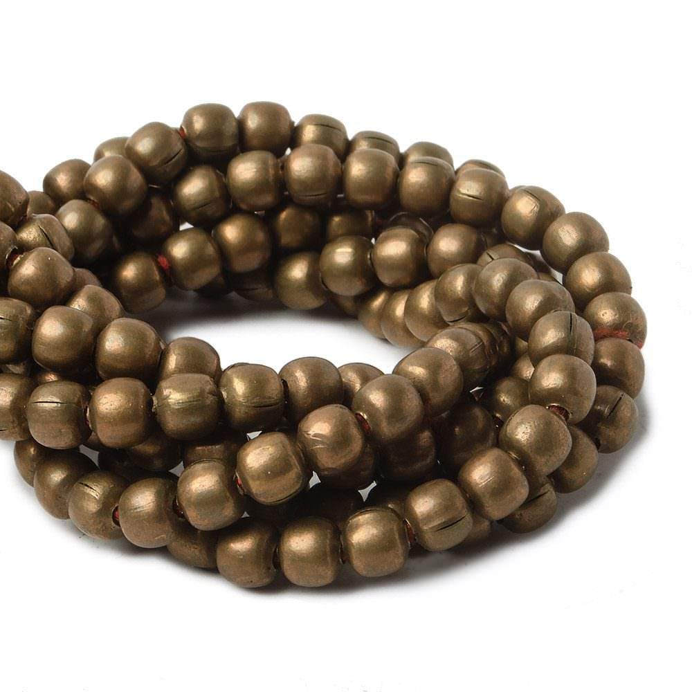 4mm Raw Copper Plain Round Beads 8 inch 52 pieces - Beadsofcambay.com