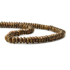 4mm Raw Copper Rondelle Beads 8 inch 89 beads - Beadsofcambay.com