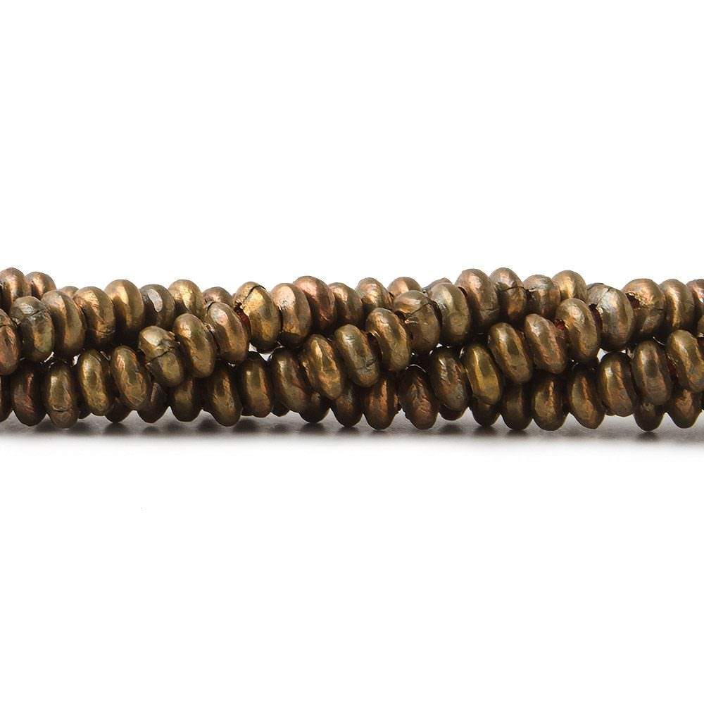 4mm Raw Copper Rondelle Beads 8 inch 89 beads - Beadsofcambay.com