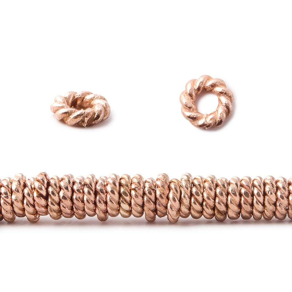 4mm Rose Gold Plated Copper Jumpring 8 inch 175 pcs - Beadsofcambay.com
