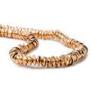 4mm Rose Gold plated Copper plain Bead Cap 8 inch 228 pieces - Beadsofcambay.com