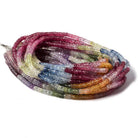 4mm Ruby & Fancy Sapphire faceted rondelle beads 18 inch 325 pieces AA - Beadsofcambay.com