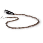 4mm Smoky Quartz Hand Faceted Round Beads 14 inch 96 pieces - Beadsofcambay.com
