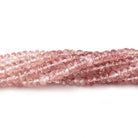 4mm Strawberry Quartz Faceted Rondelle Beads 16 inch 166 pieces - Beadsofcambay.com
