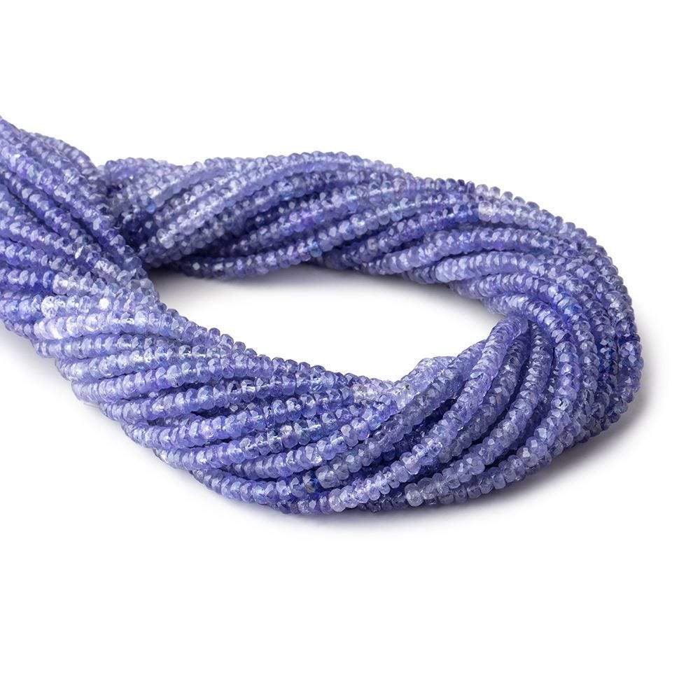 4mm Tanzanite Faceted Rondelle Beads 16 inch 190 pieces - Beadsofcambay.com