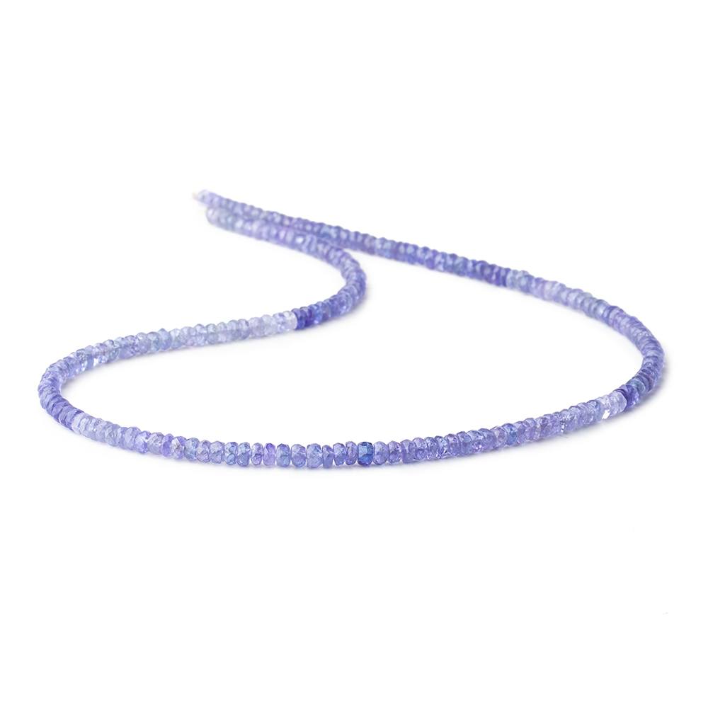 4mm Tanzanite Faceted Rondelle Beads 16 inch 190 pieces - Beadsofcambay.com