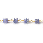 4mm Tanzanite plain heshi Vermeil Chain by the foot - Beadsofcambay.com