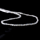 4mm White Moonstone checkerboard calibrated faceted coins 12.5 inch 85 beads AAA - Beadsofcambay.com