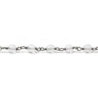 4mm Crystal Quartz faceted round Black Gold on Silver Chain by the foot 35 pieces - Beadsofcambay.com