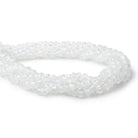 4mm White Topaz Faceted Rondelle Beads 13 inch 115 pieces - Beadsofcambay.com