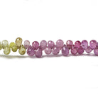 4x2.5-5x3.5mm Fancy Sapphire & Ruby Faceted Tear Drops 16 inch 250 beads AA - Beadsofcambay.com