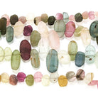 4x3-10x5mm Frosted Multi Color Tourmaline Top Drilled Ovals 8 inch 53 pieces - Beadsofcambay.com