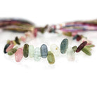 4x3-10x5mm Frosted Multi Color Tourmaline Top Drilled Ovals 8 inch 53 pieces - Beadsofcambay.com