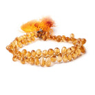 4x3-10x6mm Madeira Citrine Faceted Tear Drop Beads 8 inch 82 pieces - Beadsofcambay.com