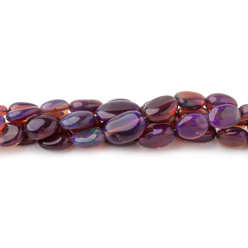 4x3-10x8mm Purple Ethiopian Opal Plain Oval Beads 18 inch 75 pieces