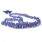 4x3-12x7mm Tanzanite plain tear drops 18 inch 154 beads AA Grade - Beadsofcambay.com