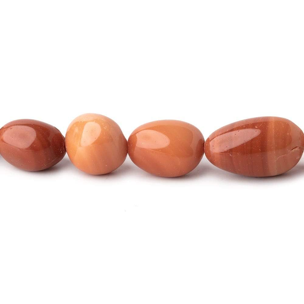 4x3-15x9mm Orange & Brown Fire Opal Plain Nugget Beads 17 inch 46 pieces - Beadsofcambay.com