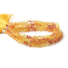 4x3-5.5x4mm Orange & Yellow Fancy Sapphire Faceted Tear Drops 17 inch 250 pieces AA - Beadsofcambay.com