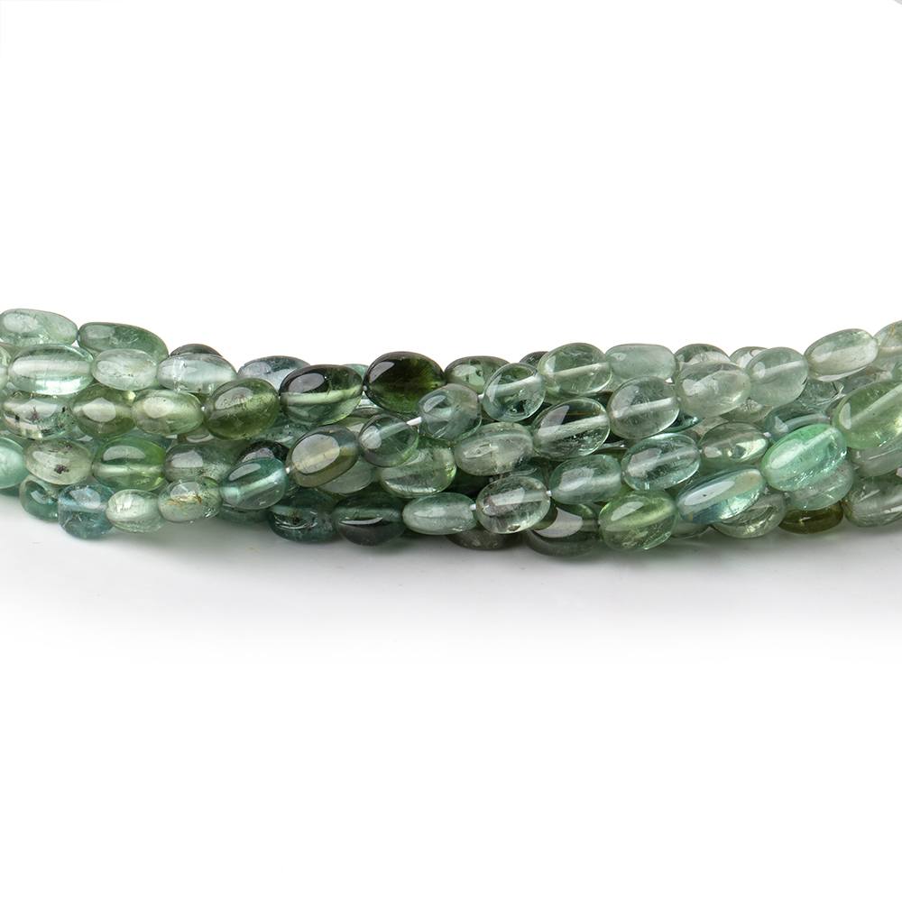4x3-5x3.5mm Green Tourmaline Plain Oval Beads 16 inch 89 pieces AA - Beadsofcambay.com