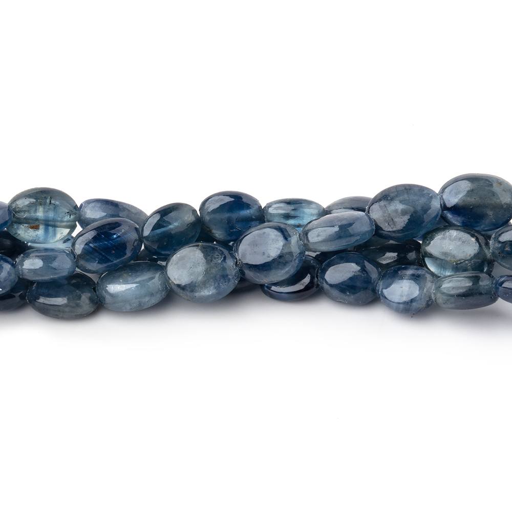 4x3-5x4mm Blue Sapphire Plain Oval Beads 16 inch 75 pieces - Beadsofcambay.com