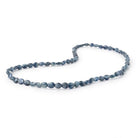 4x3-5x4mm Blue Sapphire Plain Oval Beads 16 inch 75 pieces - Beadsofcambay.com