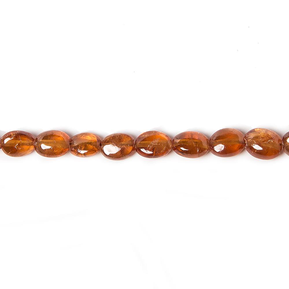4x3-5x4mm Mandarin Garnet Straight Drill Plain Oval 14.5 inch 95 pieces - Beadsofcambay.com