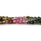 4x3-5x4mm Multi Color Tourmaline Plain Oval Beads 14 inch 72 pieces - Beadsofcambay.com