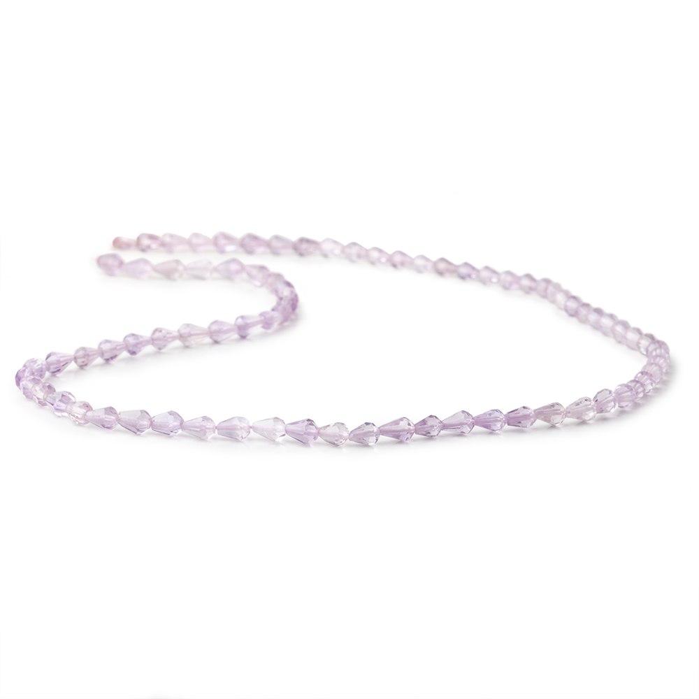 4x3-5x4mm Pink Amethyst Straight Drilled Tear Drop Beads 15 inch 68 pieces - Beadsofcambay.com