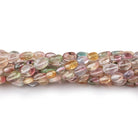 4x3-6x3.5mm Multi Color Tourmaline Plain Oval Beads 16 inch 72 pieces AA - Beadsofcambay.com