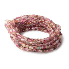 4x3-6x4mm Multi Color Tourmaline Plain Oval Beads 16 inch 67 pieces AA - Beadsofcambay.com