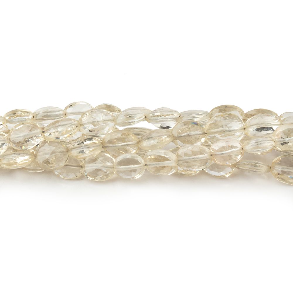 4x3-6x4mm Oregon Sunstone Faceted Oval Beads 8 inch 35 pieces - Beadsofcambay.com
