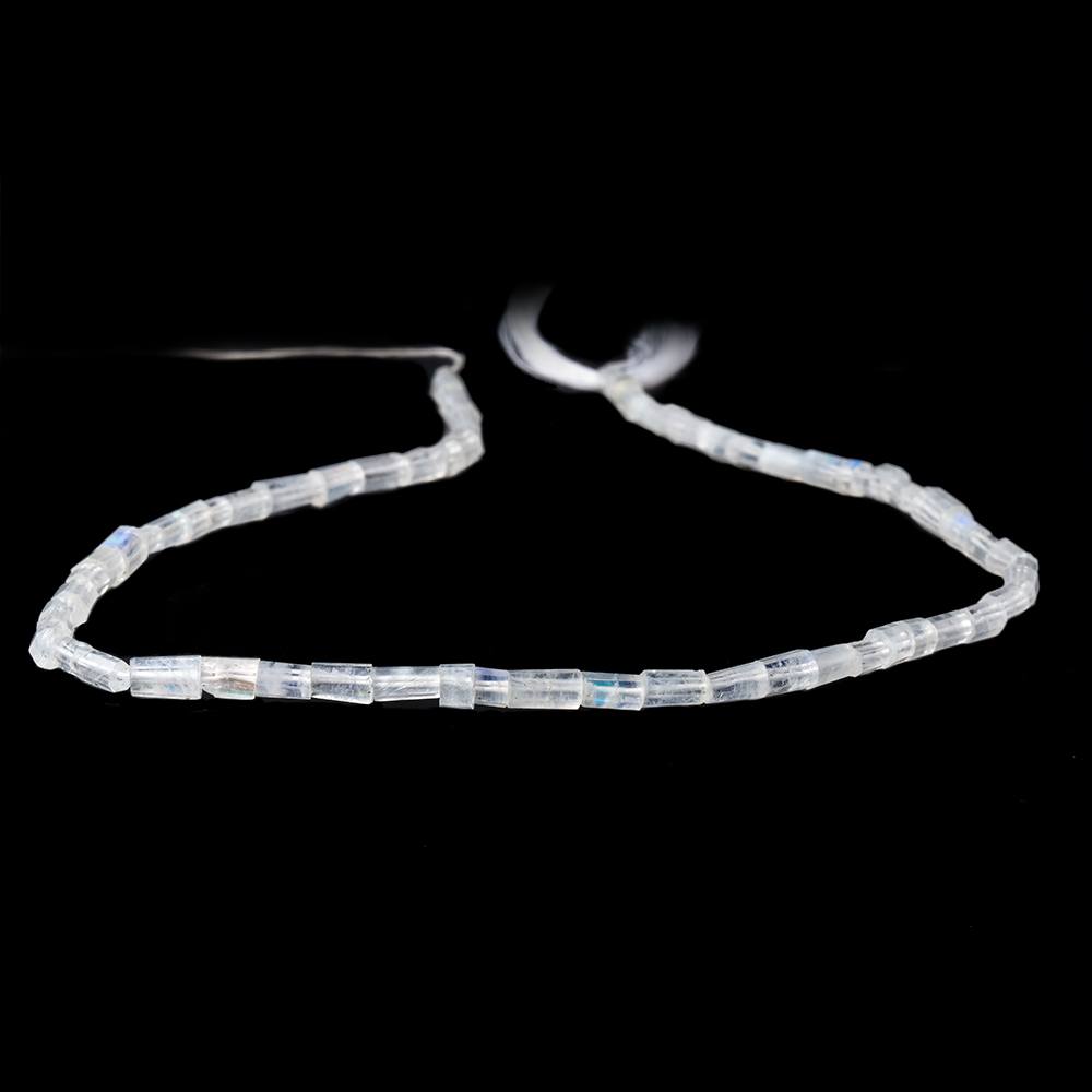 4x3-6x4mm Rainbow Moonstone Faceted Tube Beads 14 inch 64 pieces - Beadsofcambay.com
