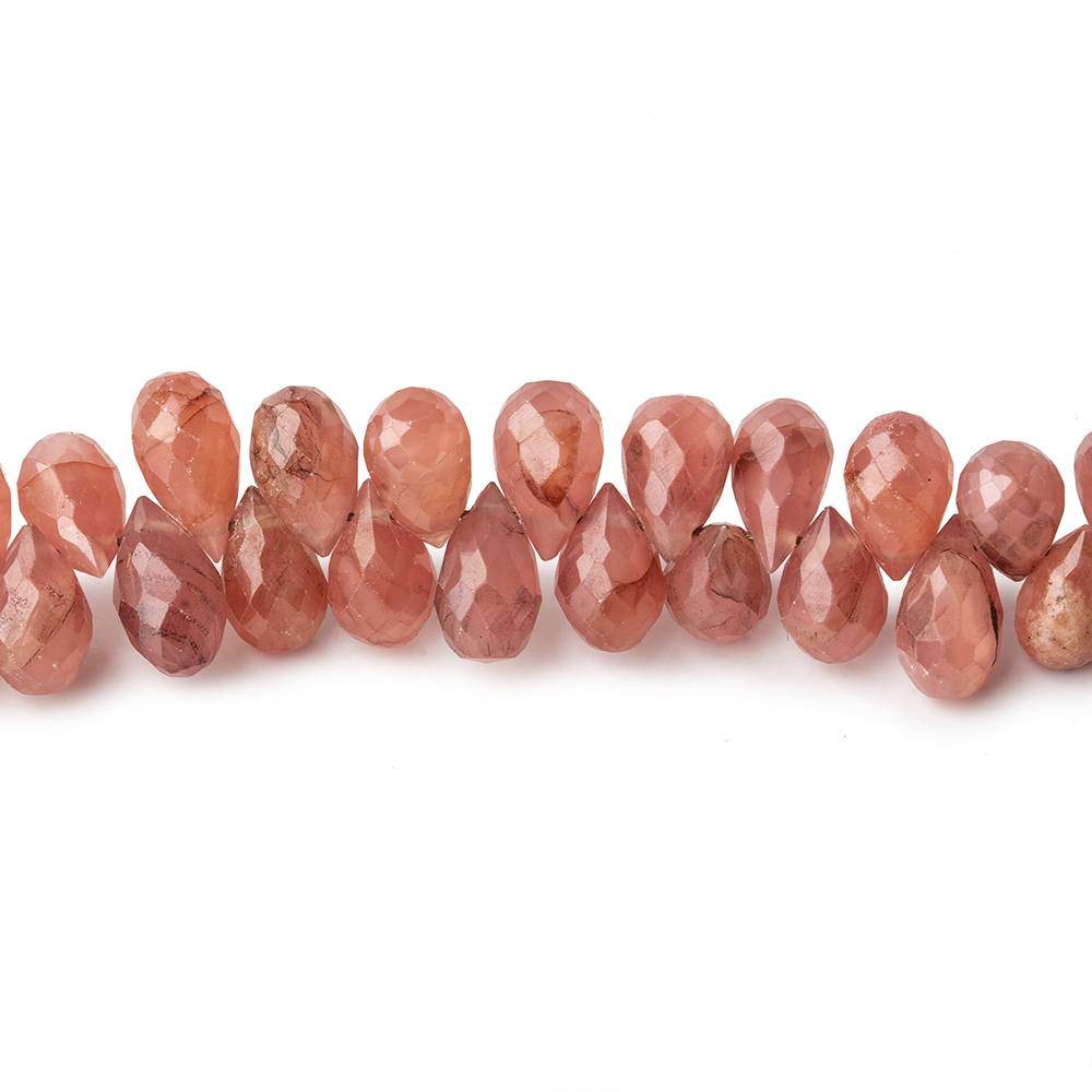 4x3-6x4mm Rhodocrosite faceted tear drop beads 9 inch 99 pieces AA - Beadsofcambay.com