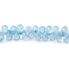 4x3-6x4mm Sky Blue Topaz Faceted Tear Drop Beads 7.5 inch 90 pieces AAA - Beadsofcambay.com