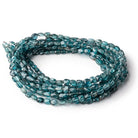 4x3-6x5mm Teal Moss Kyanite Faceted Oval Nugget Beads 16 inch 66 pieces - Beadsofcambay.com