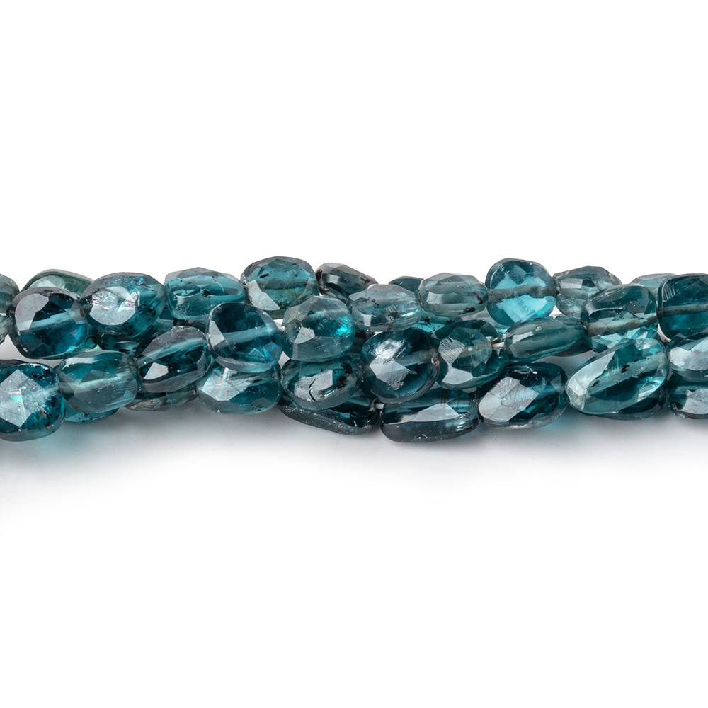 4x3-6x5mm Teal Moss Kyanite Faceted Oval Nugget Beads 16 inch 66 pieces - Beadsofcambay.com