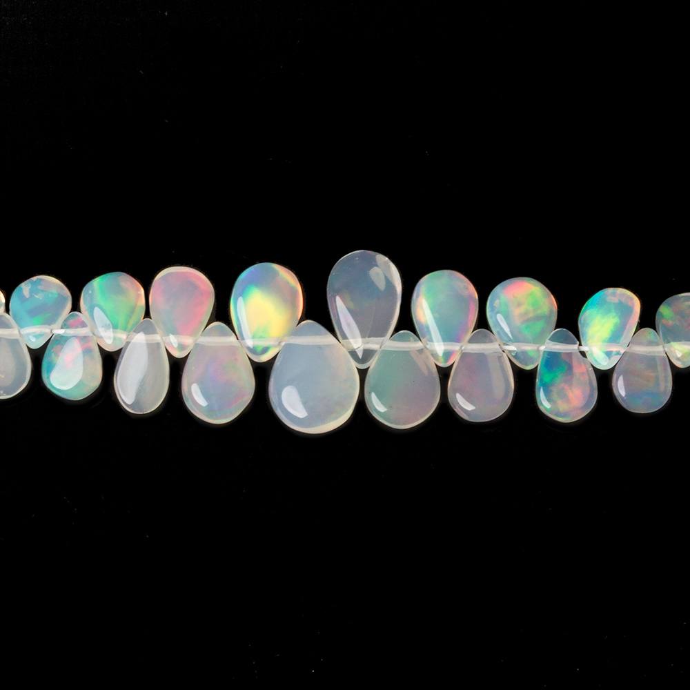 4x3-7x5mm Ethiopian Opal Plain Pears 8 inch 75 beads - Beadsofcambay.com