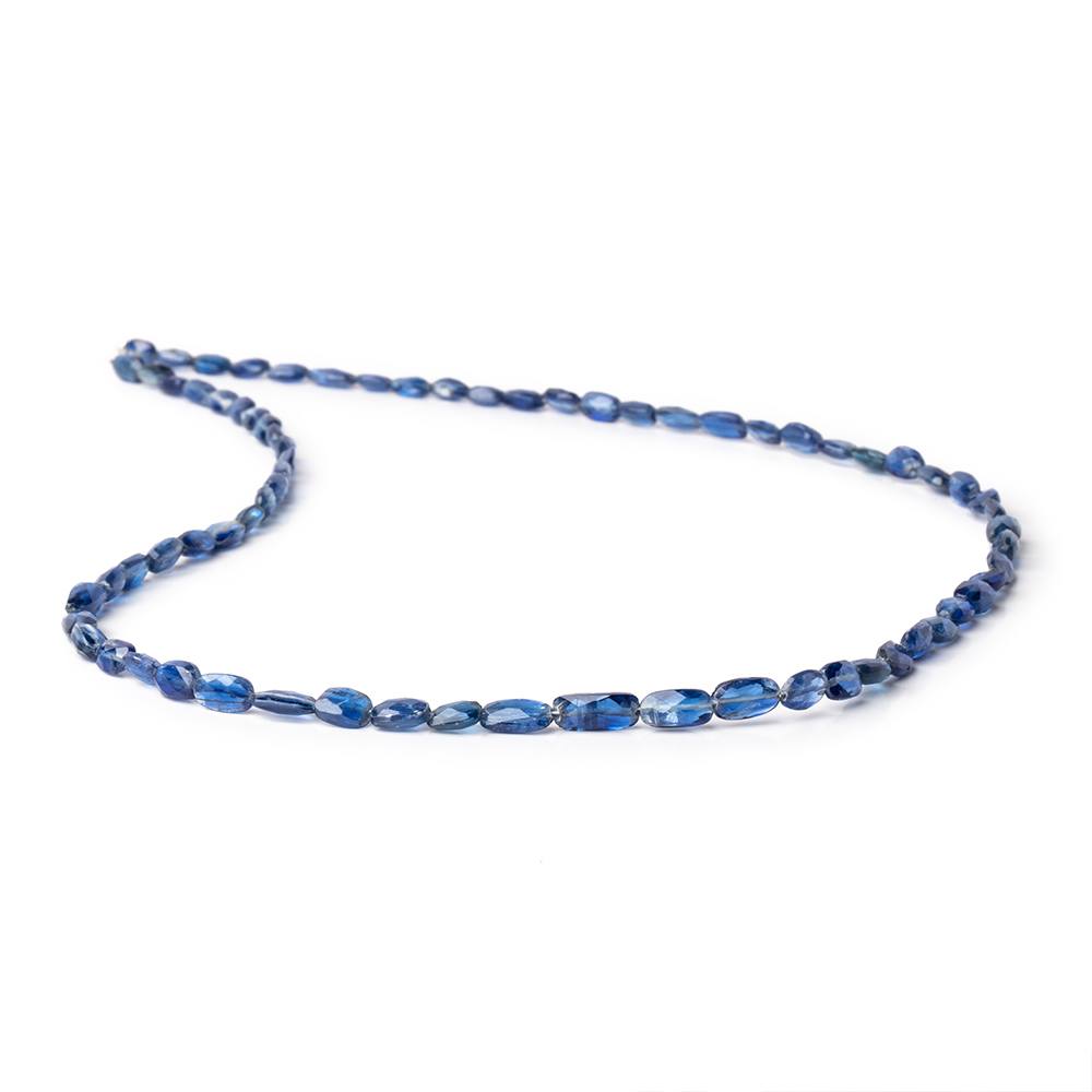 4x3.5-6x4mm Kyanite Faceted Oval Nuggets 17.75 inch 70 Beads - Beadsofcambay.com