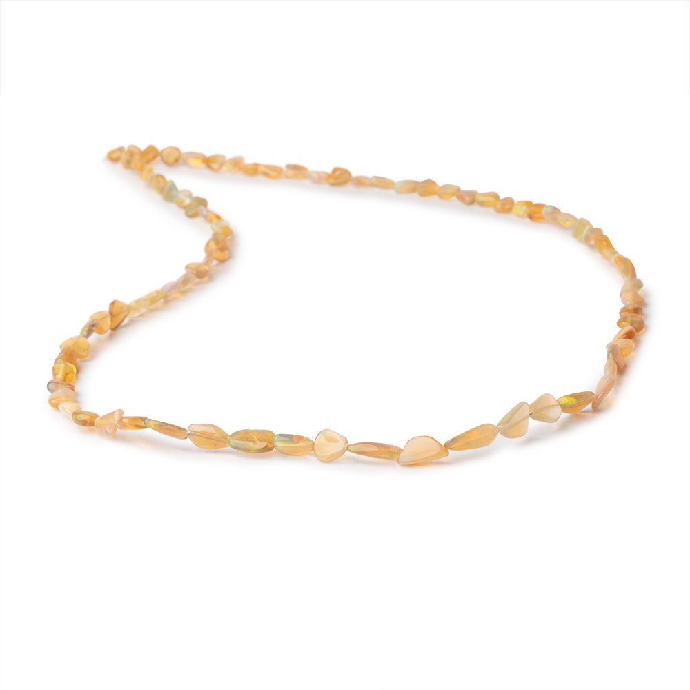 4x3.5-8x4.5mm Golden Ethiopian Opal Plain Nugget Beads 18 inch 72 pieces - Beadsofcambay.com
