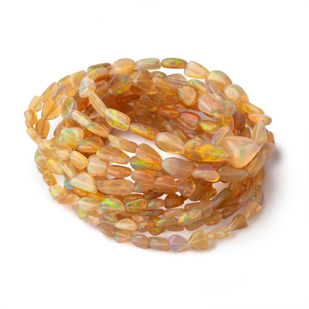 4x3.5-8x4.5mm Golden Ethiopian Opal Plain Nugget Beads 18 inch 72 pieces - Beadsofcambay.com