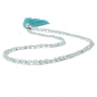 4x3mm - 6x4mm Aquamarine faceted oval beads 16 inch 76 pieces AA - Beadsofcambay.com
