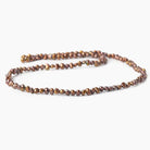 4x3mm Chocolate Baroque Small Pearls 15 inch, 125 pieces - Beadsofcambay.com