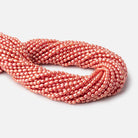 4x3mm Coral Straight Drilled Oval Freshwater Pearl Beads 15 inch 99 pieces - Beadsofcambay.com